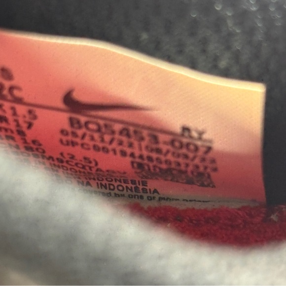 Nike Court Borough Low 2 Red Black Toddler Infant Sneakers Shoes Size 2C - Picture 11 of 16